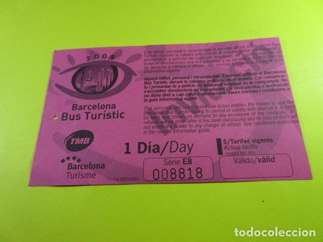 Collectables Transport Tickets: BILLETE AUTOBUS TURISTICO DE BARCELONA - 1 DIA 2008 INVITACION