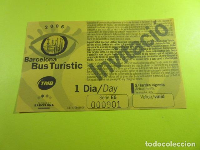 Colecionismos Bilhetes de Transporte: BILLETE AUTOBUS TURISTICO DE BARCELONA - 1 DIA 2006 INVITACION