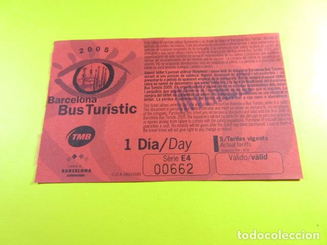 Collectables Transport Tickets: BILLETE AUTOBUS TURISTICO DE BARCELONA - 1 DIA 2005 INVITACION
