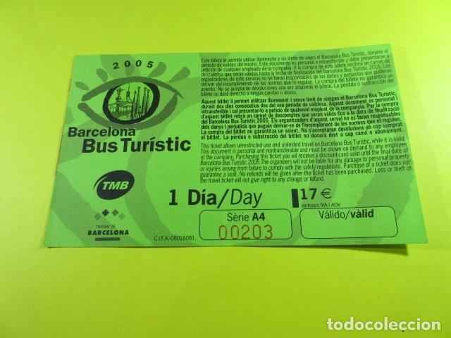 Collectables Transport Tickets: BILLETE AUTOBUS TURISTICO DE BARCELONA - 1 DIA 2005