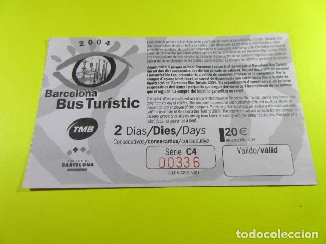 Colecionismos Bilhetes de Transporte: BILLETE AUTOBUS TURISTICO DE BARCELONA - 2 DIA 2004