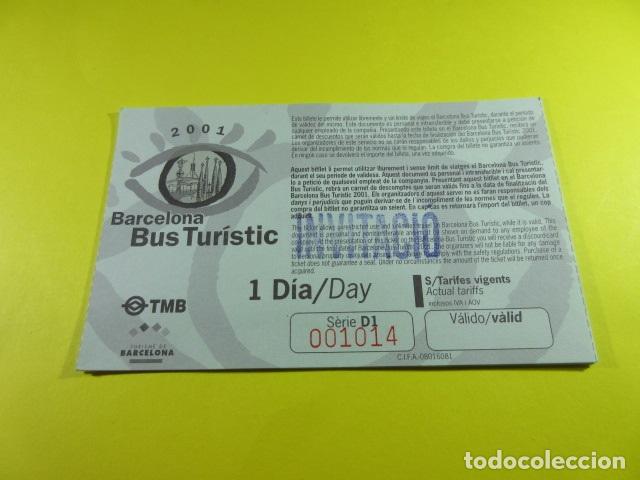 Collectables Transport Tickets: BILLETE AUTOBUS TURISTICO DE BARCELONA - 1 DIA 2001 INVITACION