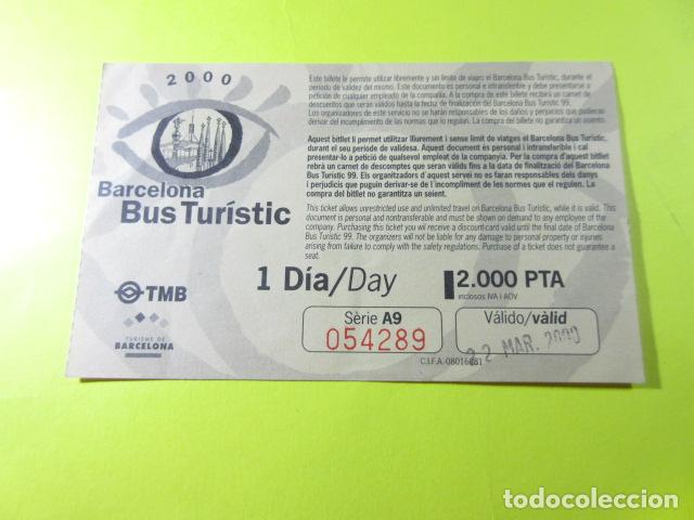 Colecionismos Bilhetes de Transporte: BILLETE AUTOBUS TURISTICO DE BARCELONA - 1 DIA 2000