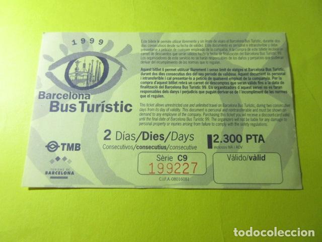 Collectables Transport Tickets: BILLETE AUTOBUS TURISTICO DE BARCELONA - 2 DIA 1999