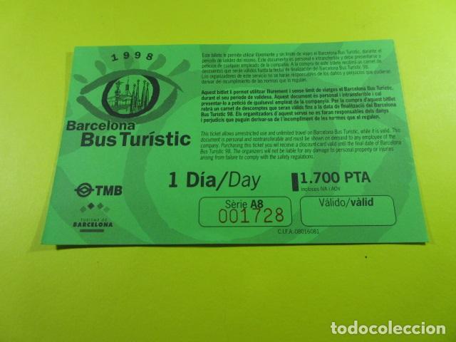 Collectables Transport Tickets: BILLETE AUTOBUS TURISTICO DE BARCELONA - 1 DIA 1998