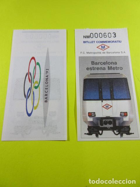 Colecionismos Bilhetes de Transporte: BILLETE CONMEMORATIVO BARCELONA ESTRENA METRO SIN TEXTO LOGO BARCELONA 1992 OLIMPIADA