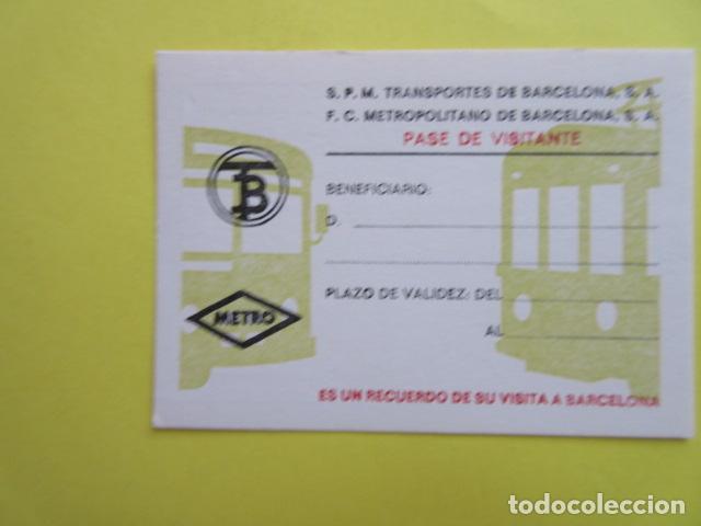 Collectables Transport Tickets: TARJETA PASE VISITANTE METRO Y AUTOBUS DE BARCELONA