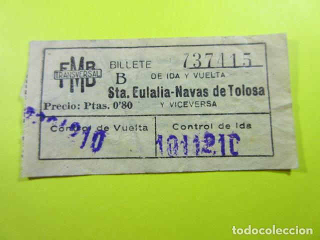 Collectables Transport Tickets: ANTIGUO BILLETE METRO TRANSVERSAL BARCELONA 0.80 PESETAS