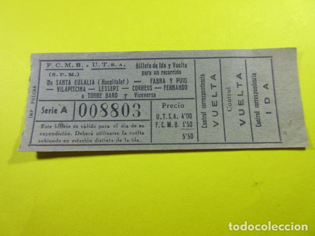 Collectables Transport Tickets: ANTIGUO BILLETE METRO TRANSVERSAL BARCELONA COMBINADO CON UTSA AUTOBUSES EXTRADIO