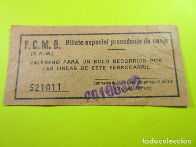 Collectables Transport Tickets: ANTIGUO BILLETE METRO BARCELONA ESPECIAL DE CANJE