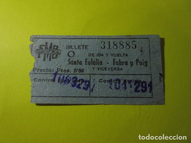 Collectables Transport Tickets: ANTIGUO BILLETE METRO BARCELONA 0.80 PESETAS COLOR AZUL TRANSVERSAL