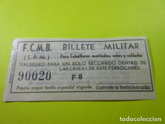 Collectables Transport Tickets: ANTIGUO BILLETE METRO BARCELONA MILITAR SEGUN TARIFA