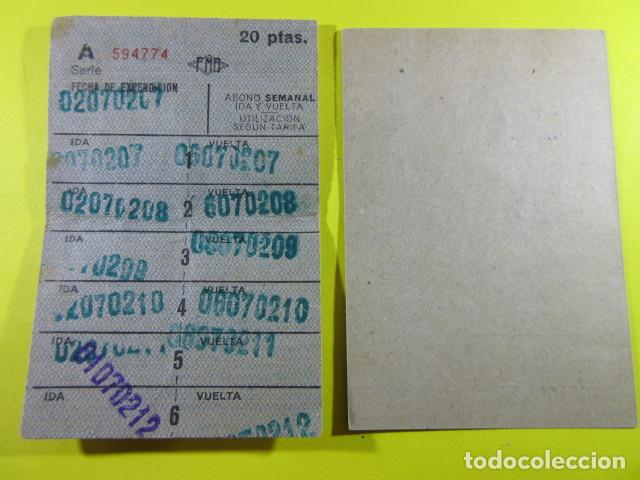 Colecionismos Bilhetes de Transporte: TARJETA METRO BARCELONA FERROCARRIL METROPOLITANO 6 VIAJES IDA Y VUELTA 20 PESETAS