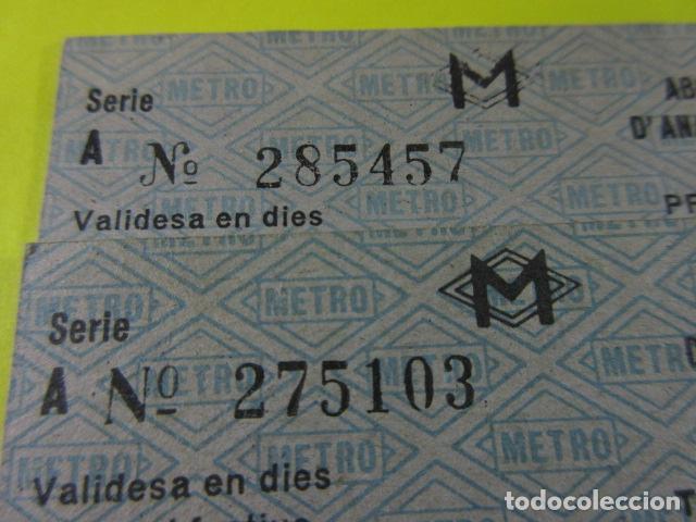 Sammeln von Fahrkarten: 2 TARJETA METRO BARCELONA METROPOLITANO 5 VIAJES CATALAN ANADA TORNADA DIFERENTES TIPO SERIE