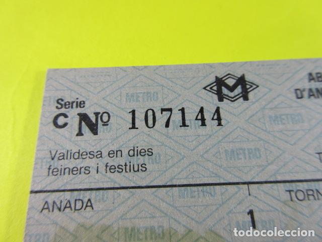 Sammeln von Fahrkarten: TARJETA METRO BARCELONA METROPOLITANO 5 VIAJES CATALAN ANADA TORNADA DIFERENTES TIPO SERIE