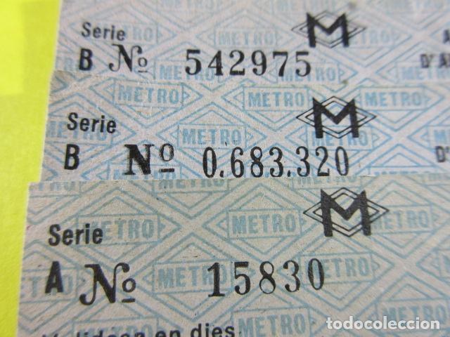 Sammeln von Fahrkarten: 3 TARJETA METRO BARCELONA METROPOLITANO 5 VIAJES CATALAN ANADA TORNADA DIFERENTES TIPO SERIE