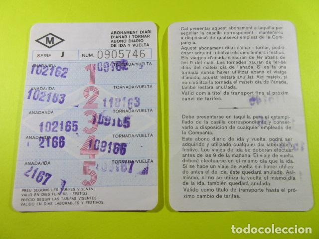 Sammeln von Fahrkarten: TARJETA METRO BARCELONA METROPOLITANO 5 VIAJES CATALAN ANADA TORNADA NUMERO ROJO