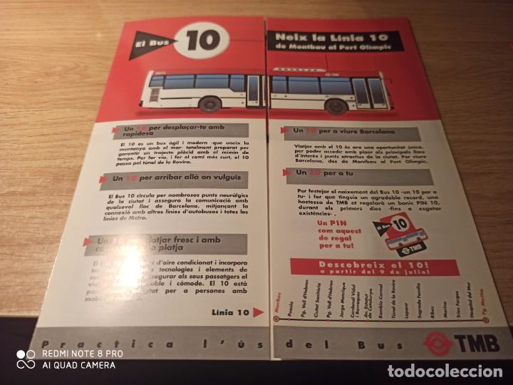 Coleccionismo billetes de transporte: TMB. Tripticos - Foto 4