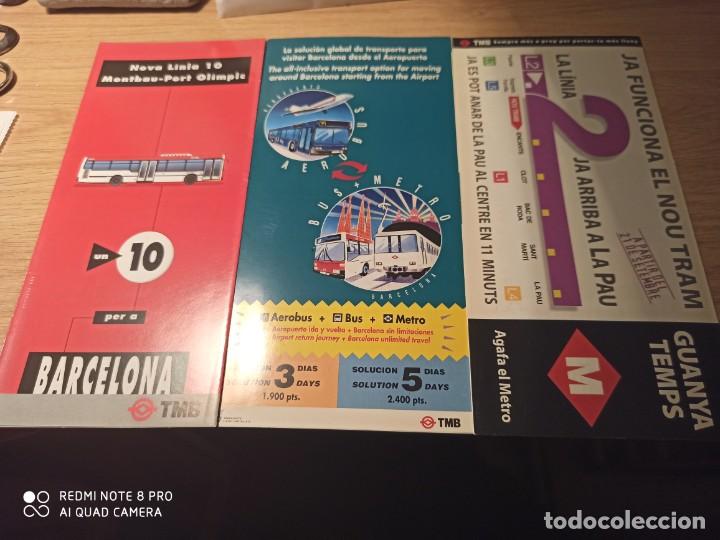 Coleccionismo billetes de transporte: TMB. Tripticos - Foto 1