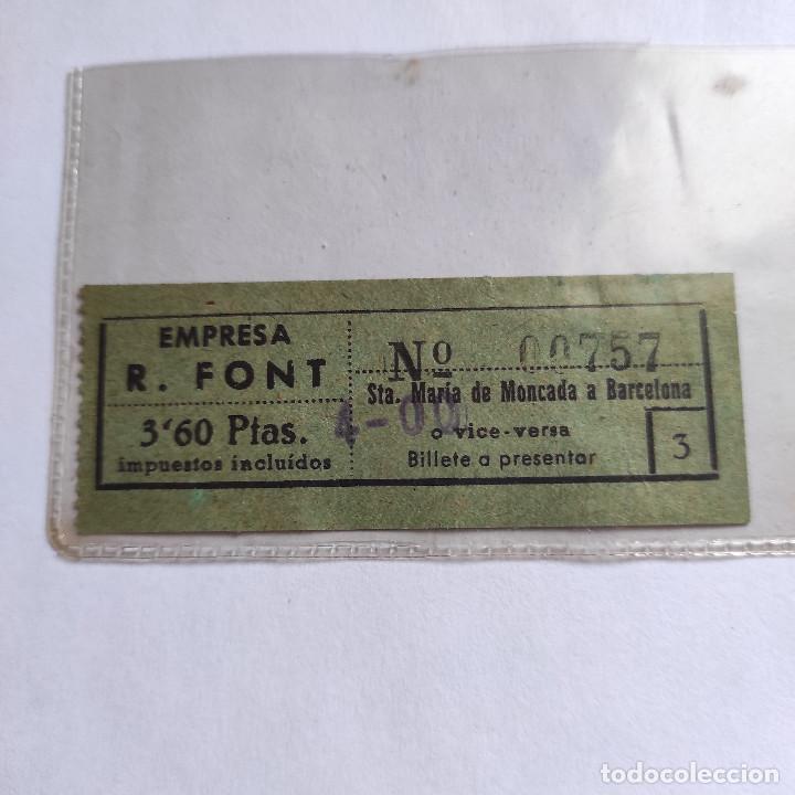 Sammeln von Fahrkarten: BILLETE DE AUTOB&Uacute;S EMPRESA R. FONT DE 1959