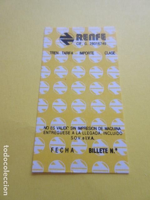 Collectionnisme Billets de transport: BILLETE HUGIN RENFE SIN USAR - TODOS DIFERENTES VER FOTOS O JUNTOS ESCRIBIENDO HUGIN-LBE-0001