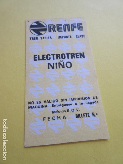 Colecionismos Bilhetes de Transporte: BILLETE HUGIN RENFE SIN USAR - TODOS DIFERENTES VER FOTOS O JUNTOS ESCRIBIENDO HUGIN-LBE-0001