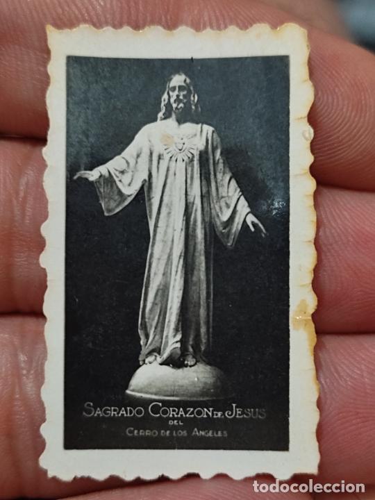 Colecionismos Bilhetes de Transporte: CERRO ANGELES SAGRADO CORAZON JESUS FOTOGRAFIA ESTAMPITA MINIATURA 4,5 X 2,7 CM