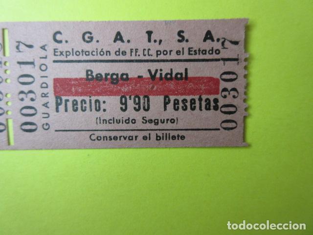 Coleccionismo Billetes de transporte: REF-CS-001 - BILLETE EMPRESA C.G.A.T.S.A. CGATSA - BERGA VIDAL SERHS EXPLOTADA ESTADO