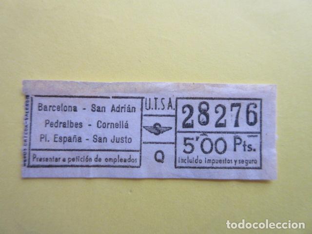 Sammeln von Fahrkarten: REF-CS-001 - BILLETE EMPRESA URBAS URBANIZACIONES Y TRANSPORTES - VER TRRAYECTOS EN FOTO