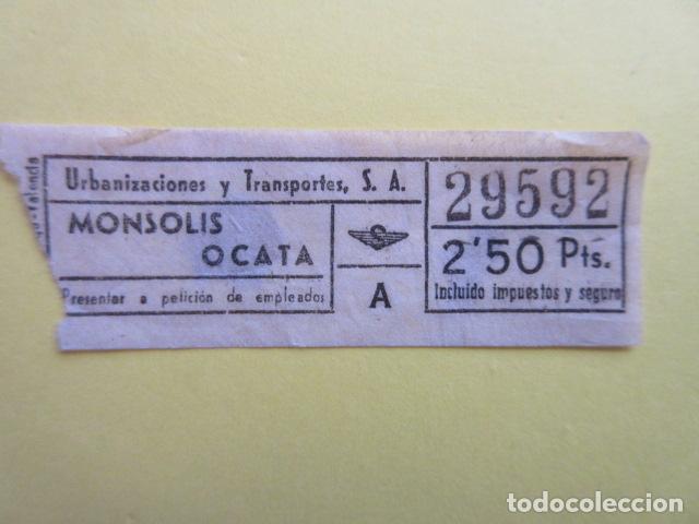 Sammeln von Fahrkarten: REF-CS-001 - BILLETE EMPRESA URBAS URBANIZACIONES Y TRANSPORTES VER TRAYECTOS EN FOTO CAPICUA 29592