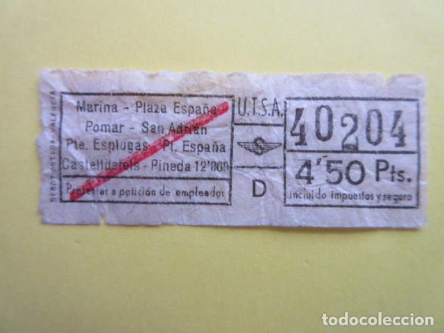 Sammeln von Fahrkarten: REF-CS-001 - BILLETE EMPRESA URBAS URBANIZACIONES Y TRANSPORTES TRAYECTOS FOTO CAPICUA 40204