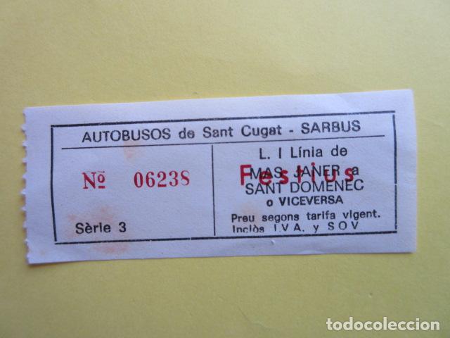 Sammeln von Fahrkarten: REF-CS-001 - BILLETE EMPRESA SARBUS COLOR AMARILLENTO