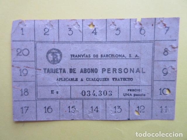 Collectables Transport Tickets: REF-CS-001 - TARJETA ABONO 20 VIAJES TRANVIAS DE BARCELONA