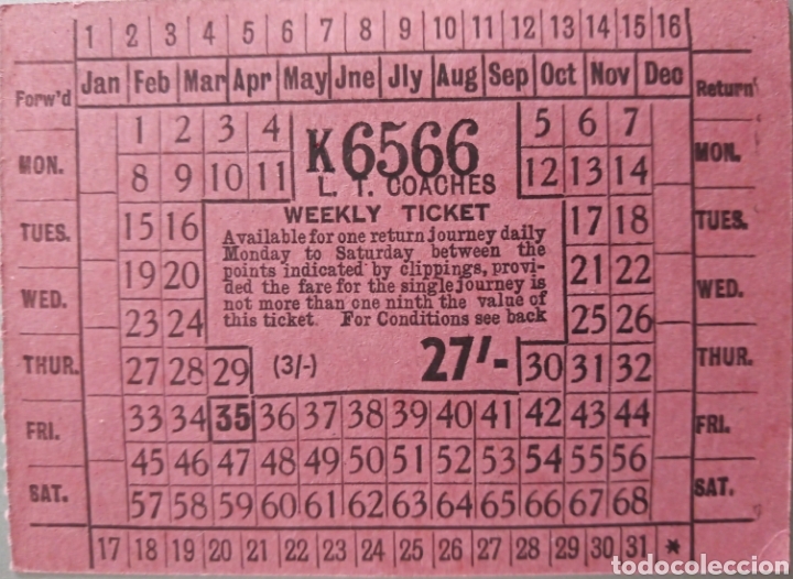 Sammeln von Fahrkarten: BILLETE DE TRANSPORTE DE LONDRES