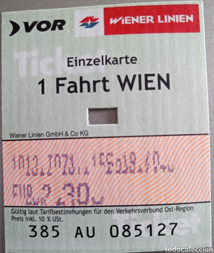 Sammeln von Fahrkarten: BILLETE DE TRANSPORTE DE VIENA
