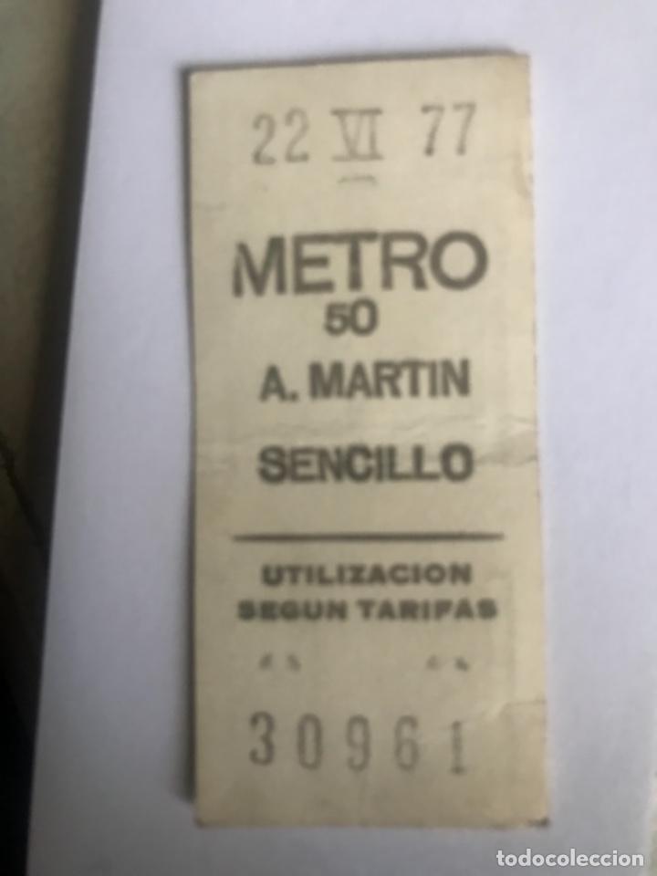 Sammeln von Fahrkarten: Billete metro Ant&oacute;n Martin. 1977