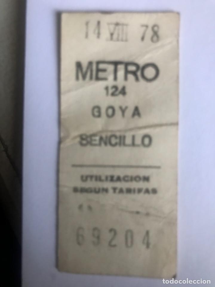 Sammeln von Fahrkarten: Billete metro Goya 1978