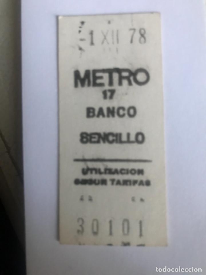 Sammeln von Fahrkarten: Billete metro Banco 1978