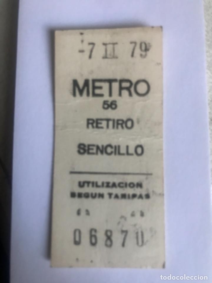 Sammeln von Fahrkarten: Billete metro Retiro 1979