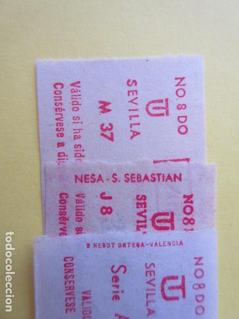 Collectionnisme Billets de transport: LOTE 3 BILLETE CONTROL ABONO SEVILLA AUTOBUS - CAPICUA 15651 36163 63936 OJOJO DIFERENTE IMPRESOR Y