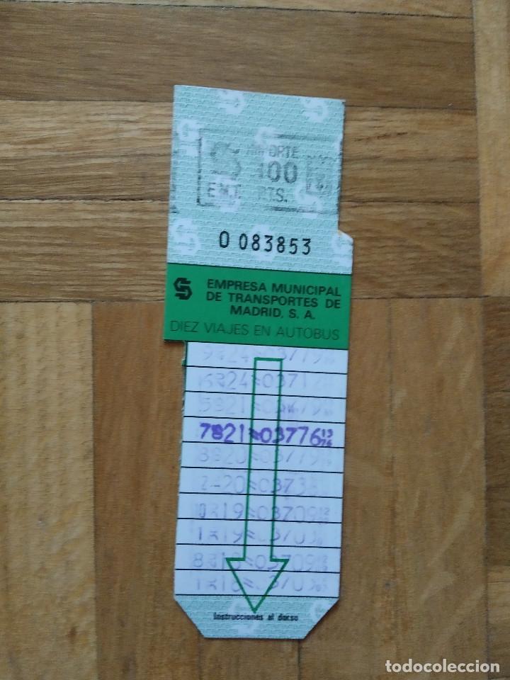 Sammeln von Fahrkarten: BILLETE AUTOBUS EMT DE MADRID 300 PESETAS. VER FOTOS -- LETRA O