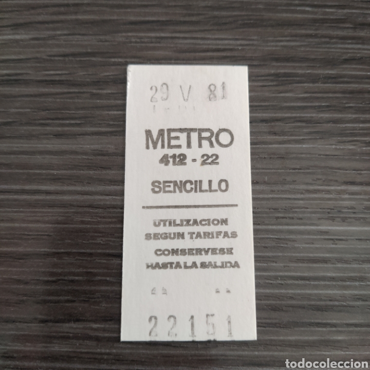 Sammeln von Fahrkarten: Billete metro de Madrid a&ntilde;o 1981 sencillo