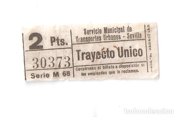 Colecionismos Bilhetes de Transporte: Billete de Transportes Urbanos de Sevilla. 2 ptas. env&iacute;o incluido. Vell i Bell