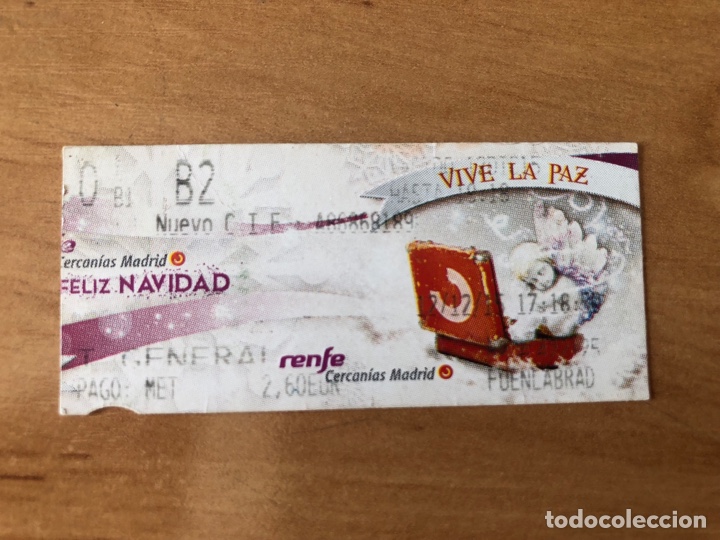 Sammeln von Fahrkarten: Billete cercanias Renfe Madrid edicion Navidad