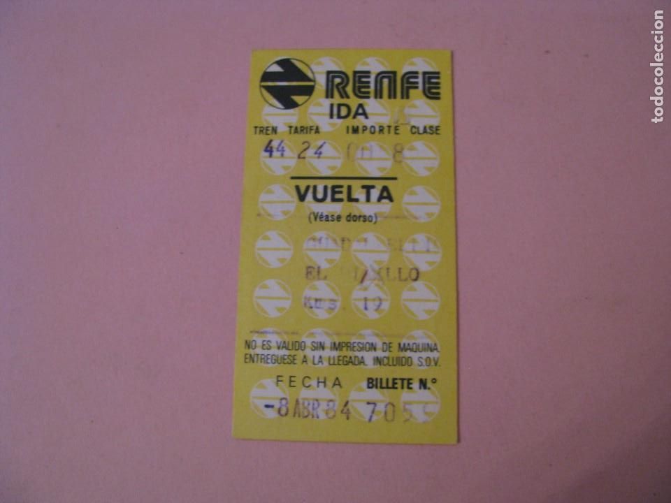 Colecionismos Bilhetes de Transporte: BILLETE RENFE. GUADALMEDINA - EL PINILLO. MALAGA. 1984.