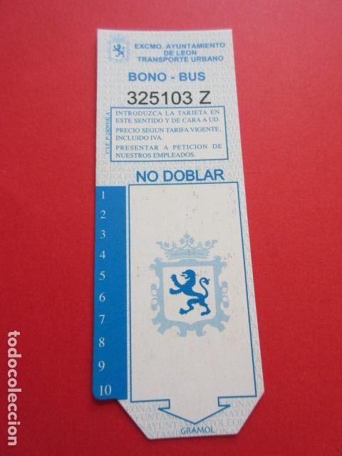 Coleccionismo Billetes de transporte: TARJETA RESISTIVA EMPRESA ALESA URBANOS DE LEON NUEVA SIN USO BONO BUS ABONO BUS