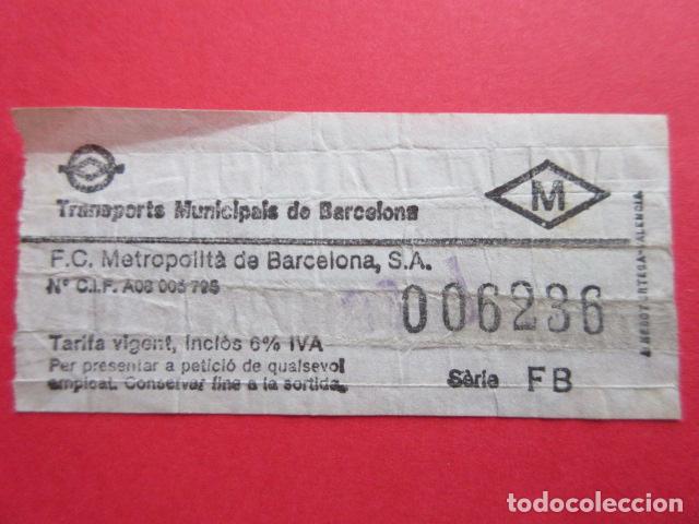 Collectables Transport Tickets: BILLETES METRO BARCELONA TODOS DIFERENTES VER FOTOS