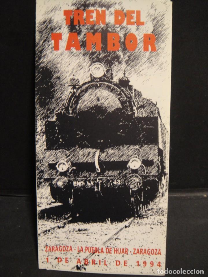 Colecionismos Bilhetes de Transporte: tren del tambor - zaragoza , la puebla de hijar zaragoza a&ntilde;o 1994