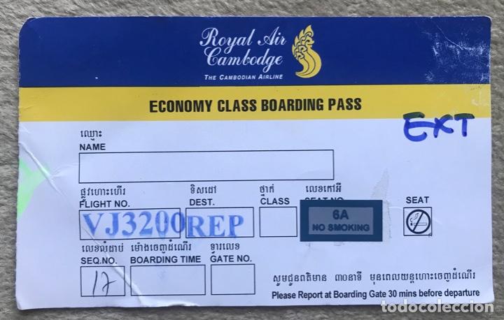 Colecionismos Bilhetes de Transporte: Tarjeta de embarque de la Compa&ntilde;&iacute;a A&eacute;rea Royal Air Cambodge (Camboya)