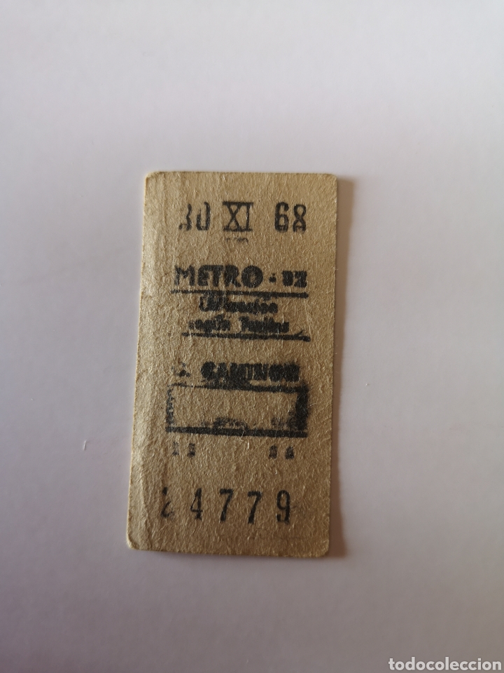 Colecionismos Bilhetes de Transporte: Ticket de Metro de Madrid Metro - 32 CUATRO CAMINOS del 30 de noviembre de 1968